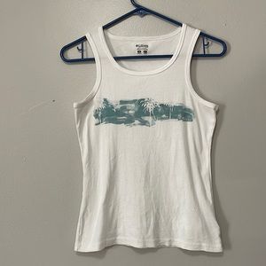 Columbia white tank top. 100% cotton sz small
